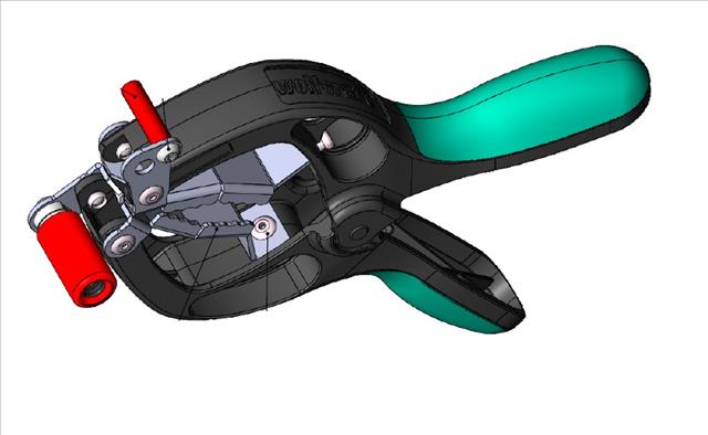Kelvin clamp tooth-shaped contact, red FZ60