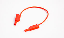 Measurement cable, red 25 cm / 10 in 1p 2.5mm2 Si/Si plugs
