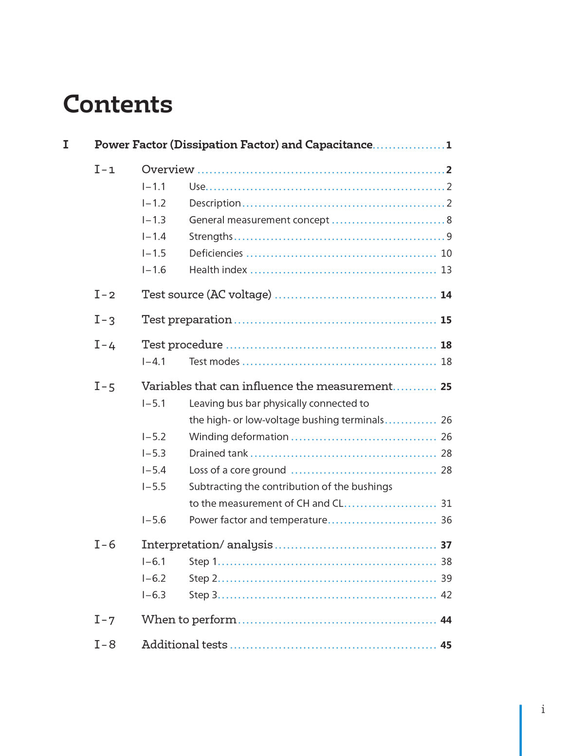 Table of Contents (Page 1)