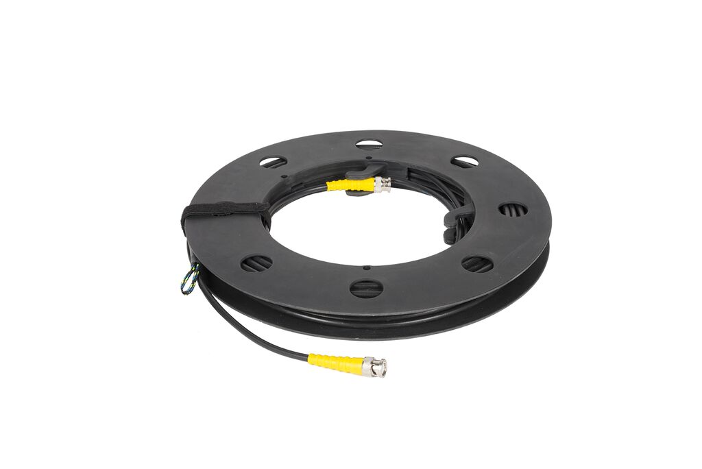 Coax-cable yellow with cabledrum 18m