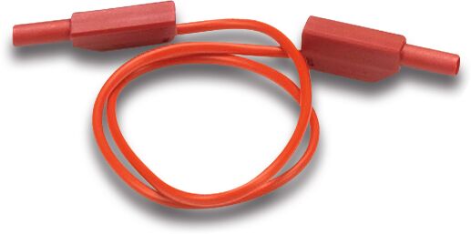 Connection cable red 0.5m 1p 2.5mm2 Si/Si 4mm plugs