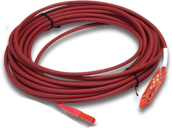 High voltage cable CPT 15m RED 1pol 0.44mm2 4kV LEMO-MC