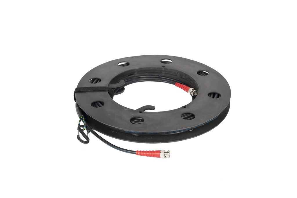 Coax-cable red with cabledrum 18m