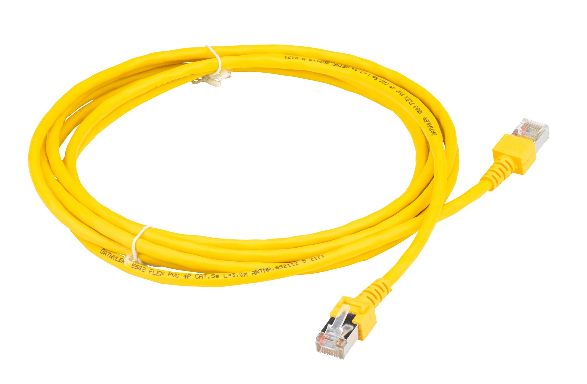 Ethernet cable 3m RJ45 CAT.5e YEL