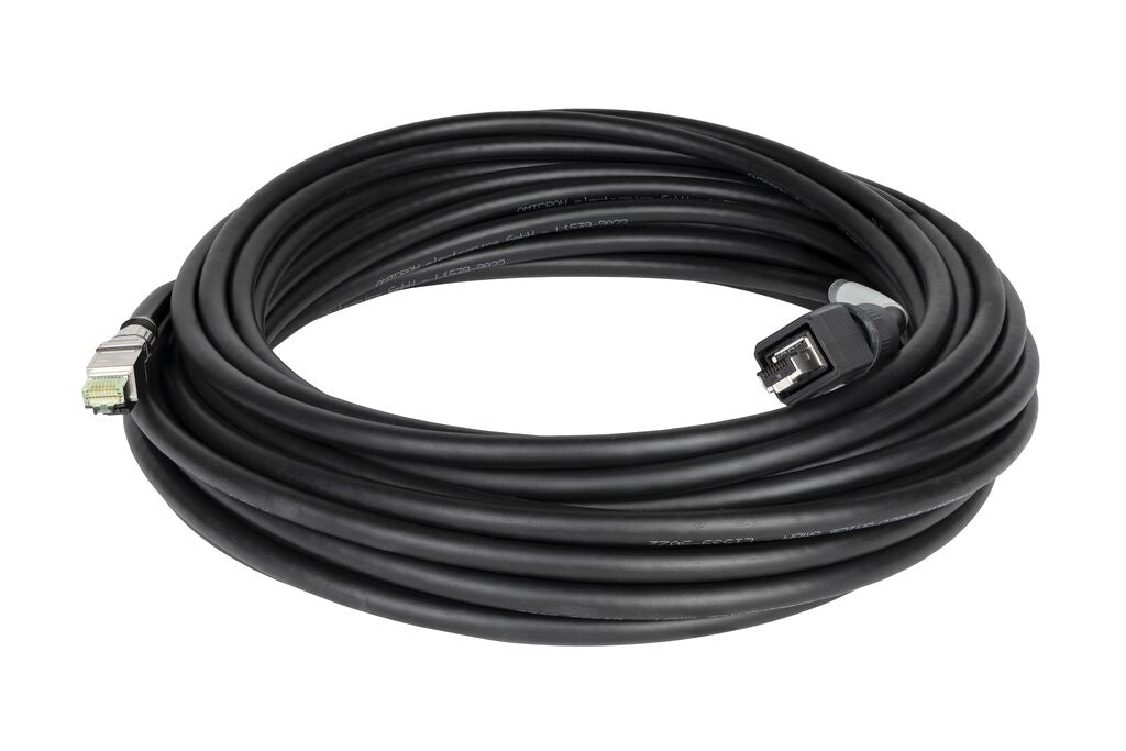 Ethernet 15m black IP67 RJ45 - IP20 RJ45
